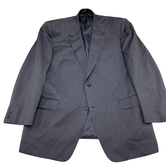 Canali Blazer Men 44 Gray Classic Career Suit‎ Jacket Pure Wool  Italy VTG - Picture 1 of 13